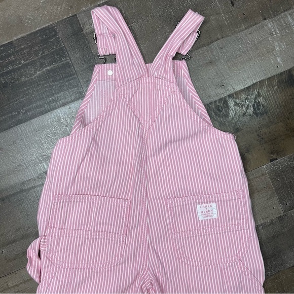 Key Pink and White Striped Overall girls size 4 - Picture 5 of 7